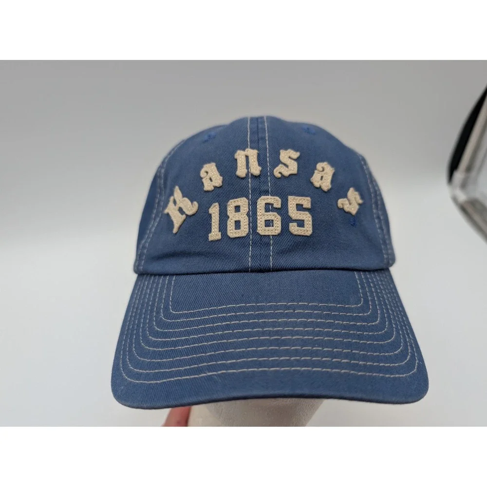 Top of the World Kansas Jayhawks 1865 Blue Adjustable Baseball Hat Cap Mens